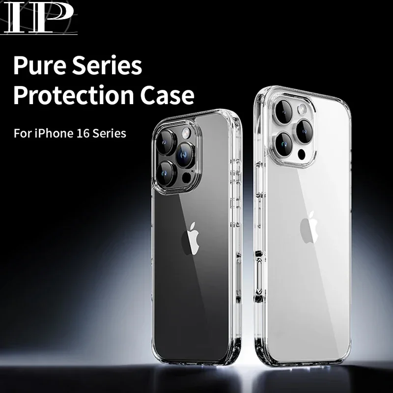 For iPhone 16 Pro Max ,16 Pro Case Rock Space Crystal Clear Ultra Slim PC+TPU Protection Back Cover For iPhone16