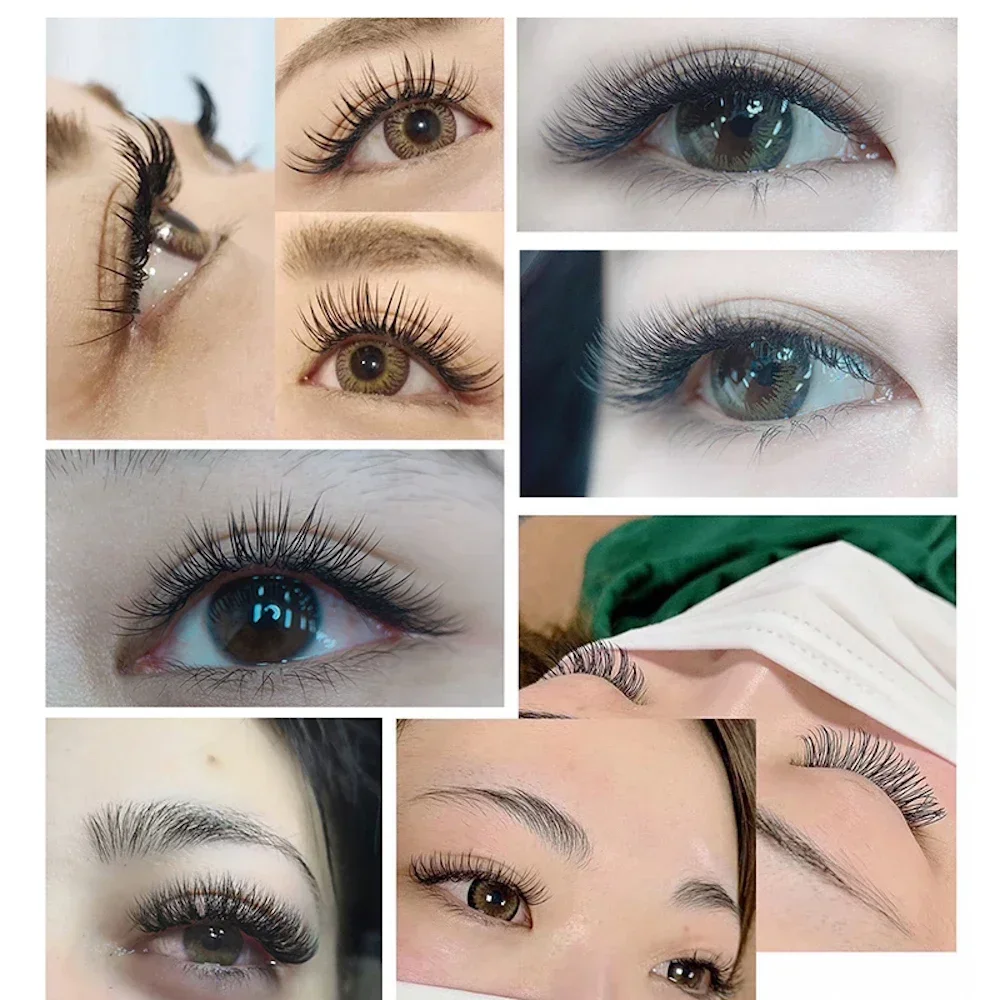 Extensions de Cils Courbées C D, 16 Rangées, 6 Boîtes, Individuelles, Flexibles, Confortables, Artificielles