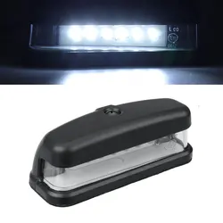 Universal Car Rear License Number Plate Light 6 LED Truck SUV Trailer Lorry Number Plate Lamp White Light Auto Accessories
