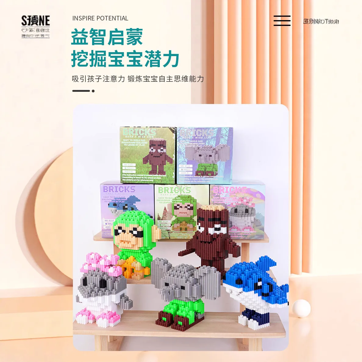 Italiaanse Brainrot Blokken Grappige Dieren Figuren Diamant 3D Model Micro Bouwstenen voor Volwassenen Kinderen Mini Bakstenen Mini Geschenken