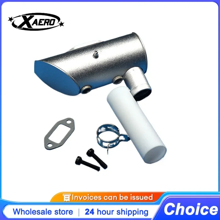 

DLE111 Exhaust Muffler Dual Outlet for DLE-111 Engine 100cc 110cc RC Airplane Gas Motor Parts Noise Reduction Upgrade