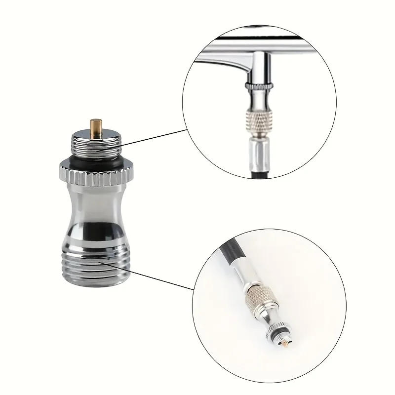 2PCs 1/8 inch Nut Adapter | Stainless Steel Pneumatic Parts | Compatible with Airbrush