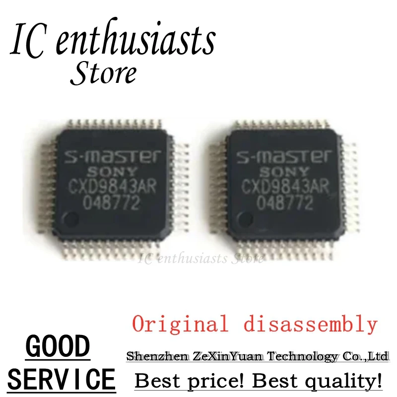 

2PCS 5PCS CXD9843 CXD9843AR QFP-48 Original disassembly