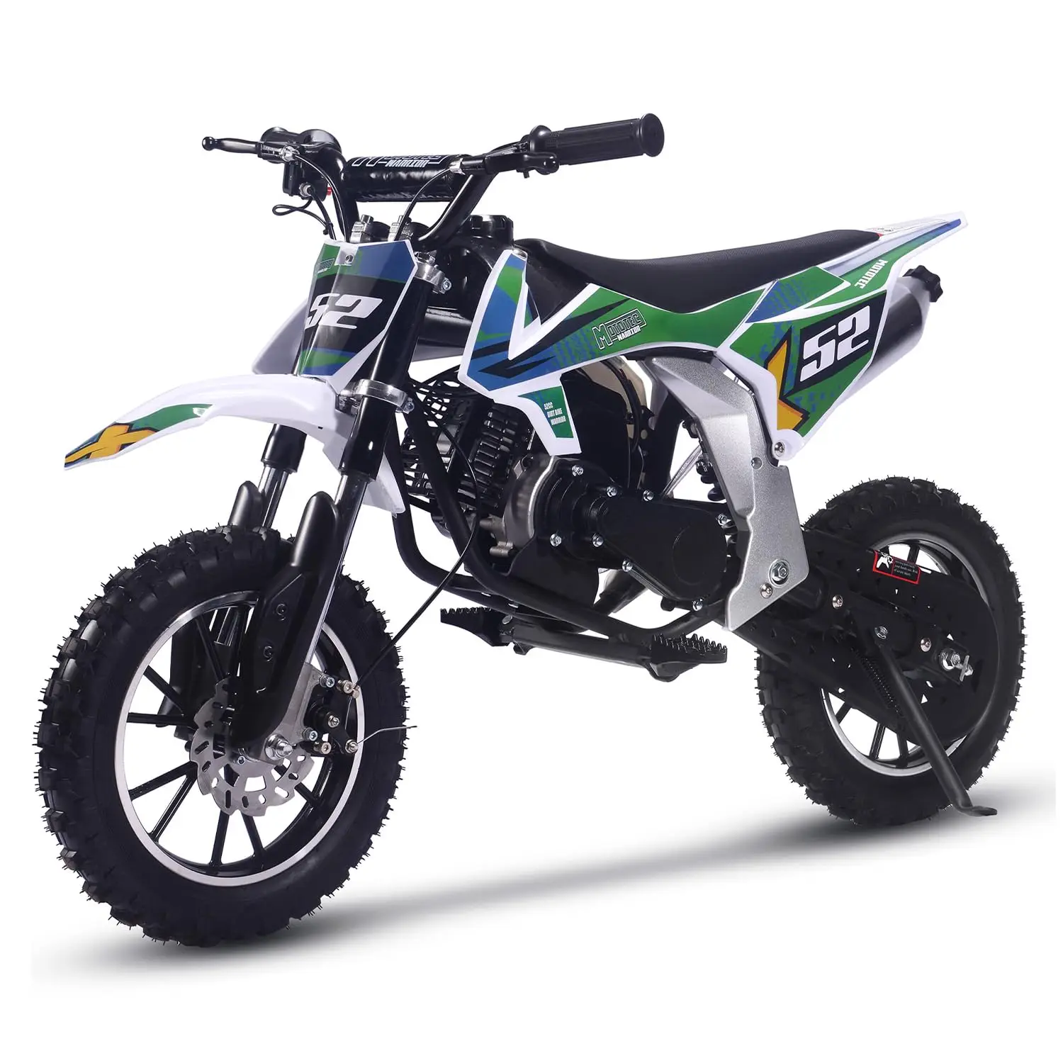 

Mini Dirt Bike, 52CC 2-Stroke Kids Dirt Bike, EPA Approved Gas Powered with Front Fork and Rear Mono, Customized