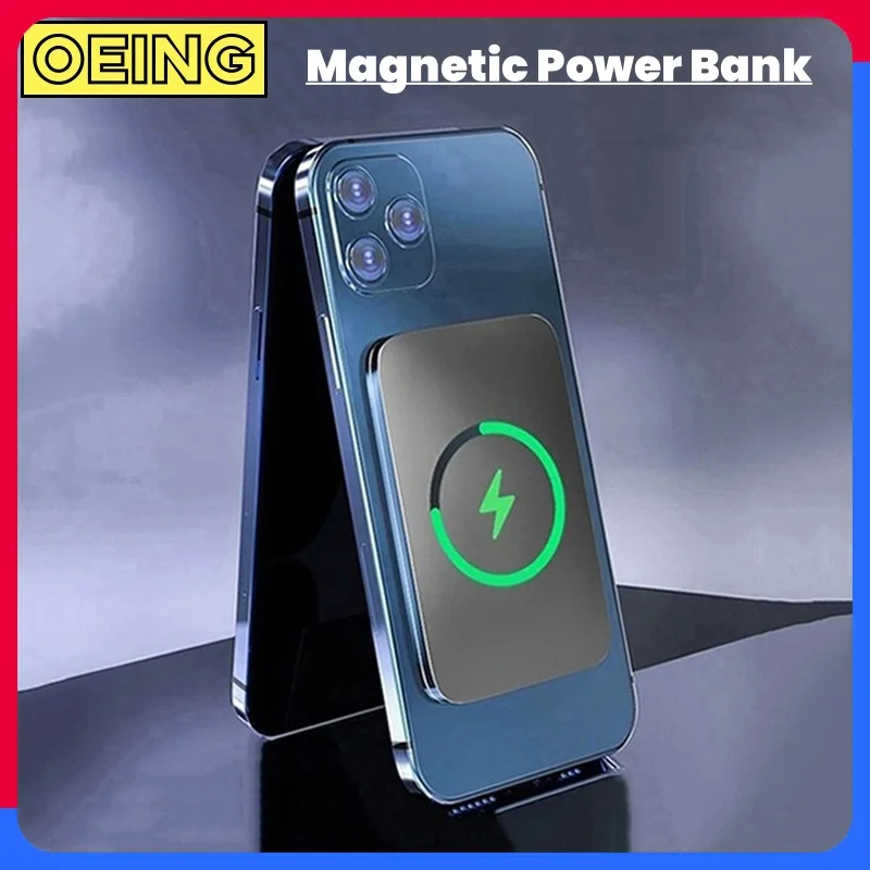 

PD20W Alloy Magnetic Power Bank 10000mAh Wireless Fast Charging External Battery For Magsafe Powerbank For iPhone Xiaomi Samsung