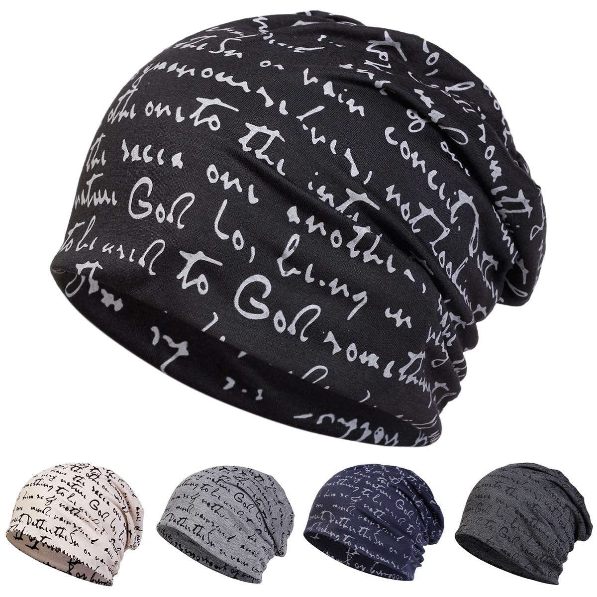 Unisex Letter Print Beanies Winter Thickened Velvet To Keep Warm Hat Hip Hop Cap Beanie Hat Caps for Women Men
