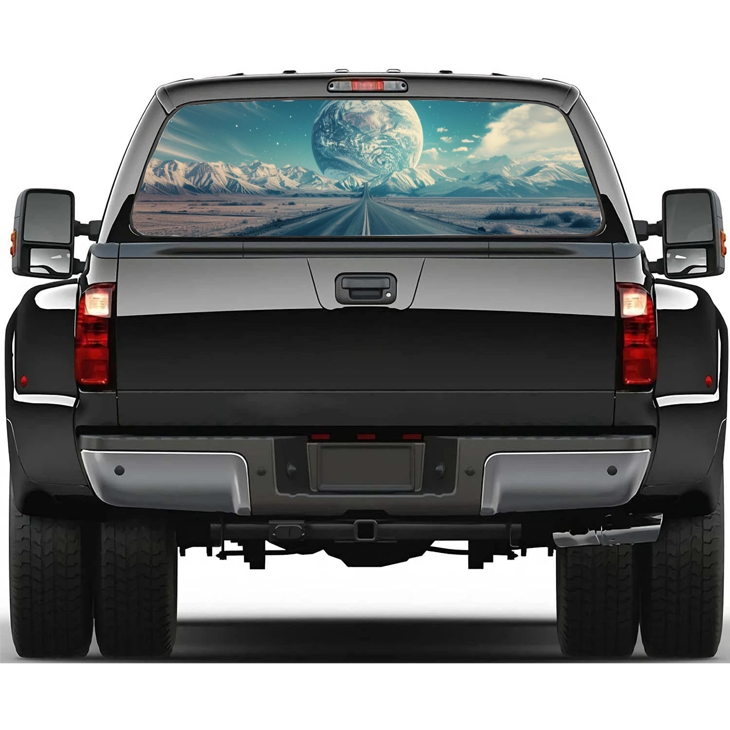 Sense of Adventure Design Car Rear Window Decal Fit Pickup,Truck,Car Universal See Through Perforated Back Window Vinyl Sticker