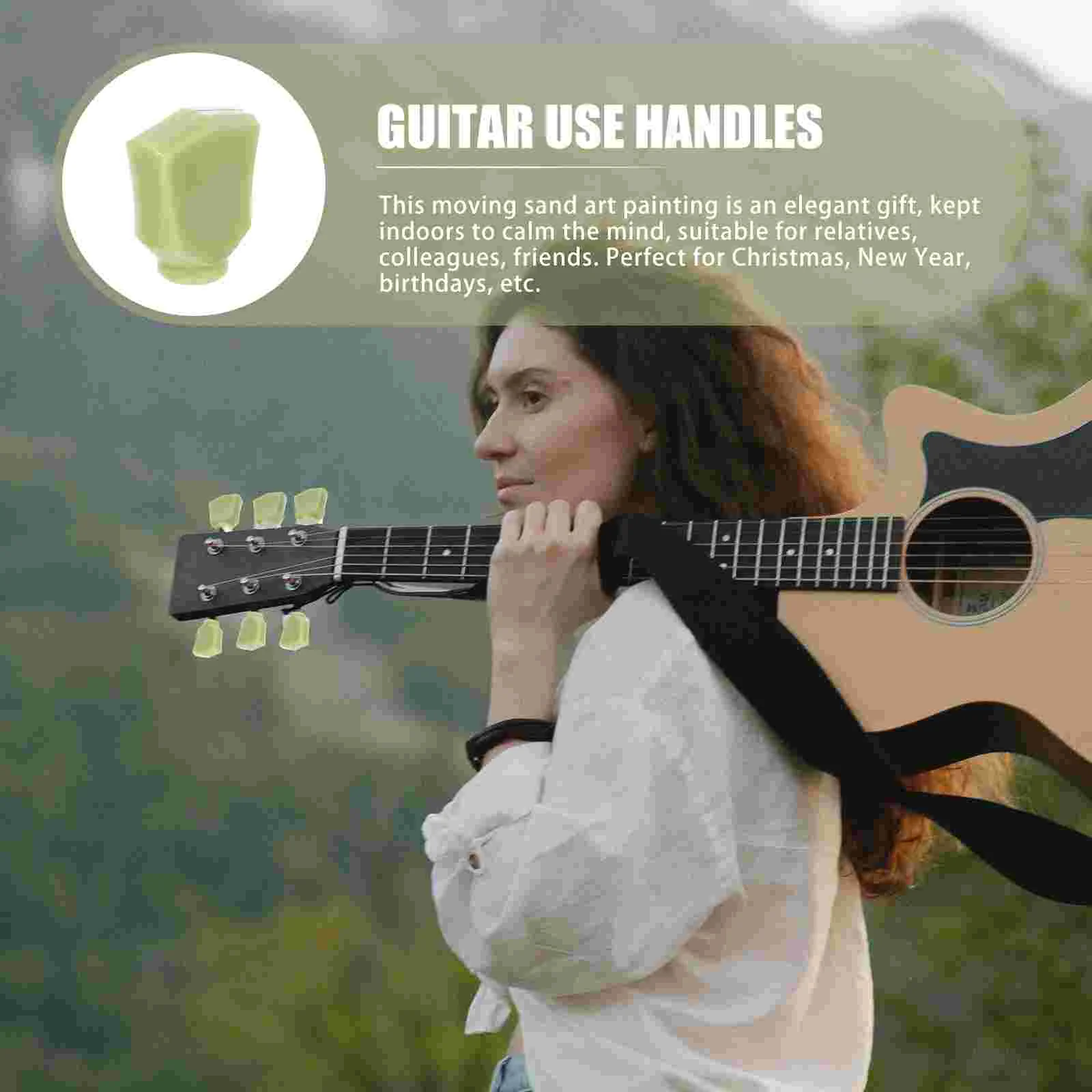 6 Sets Guitar Tuners Folk Caps Tuning Tool Use Handles The Strings Personalized Plastic