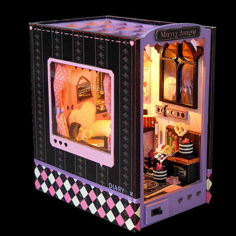 مجموعة Thechanted Fairy Book Nook DIY: قم ببناء نموذج مذكرات الساحرة الصغيرة ثلاثية الأبعاد الخاصة بك - هدية عيد ميلاد فريدة من نوعها
