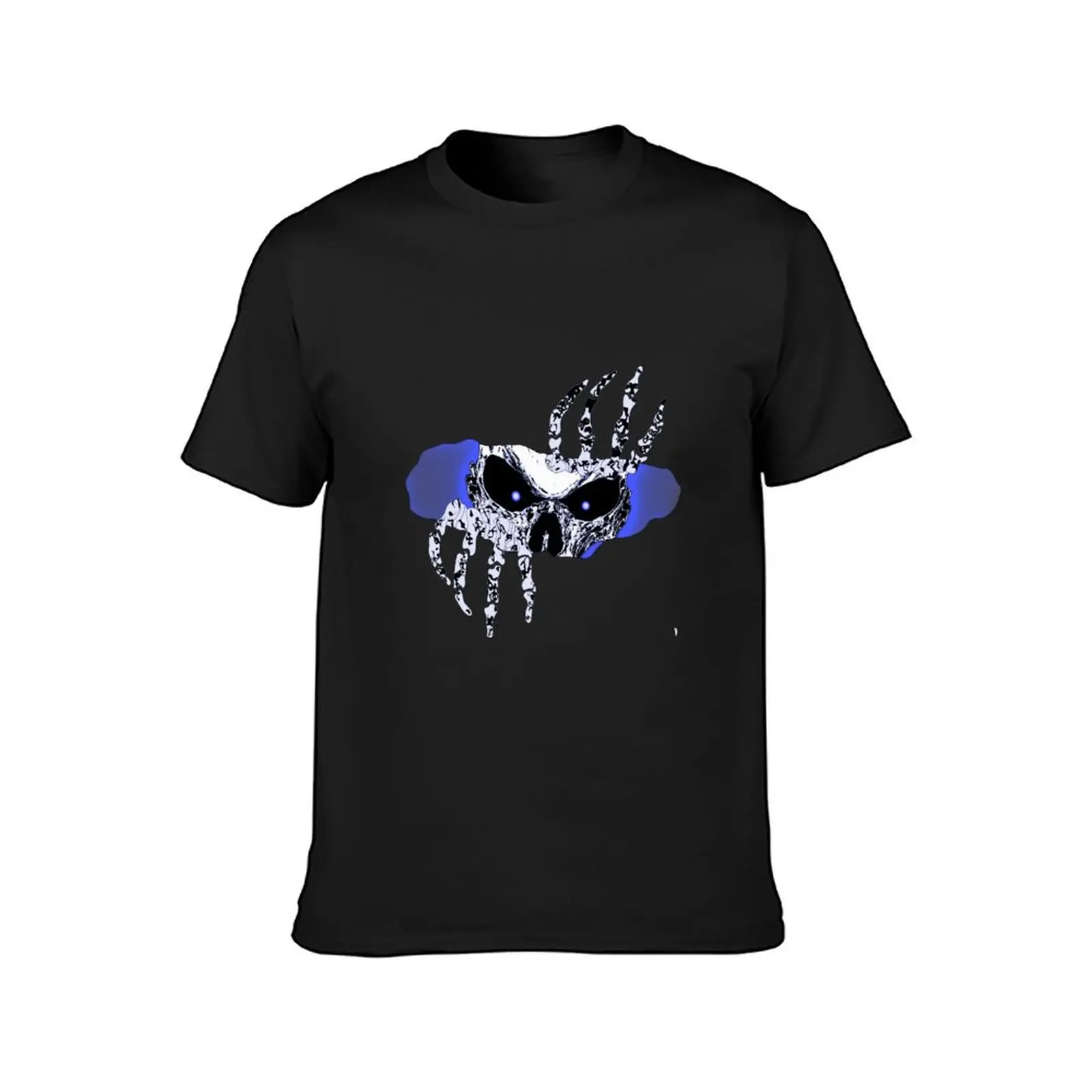 The skull peeks through the crack , colour. T-Shirt graphics sports fans plain white t shirts men