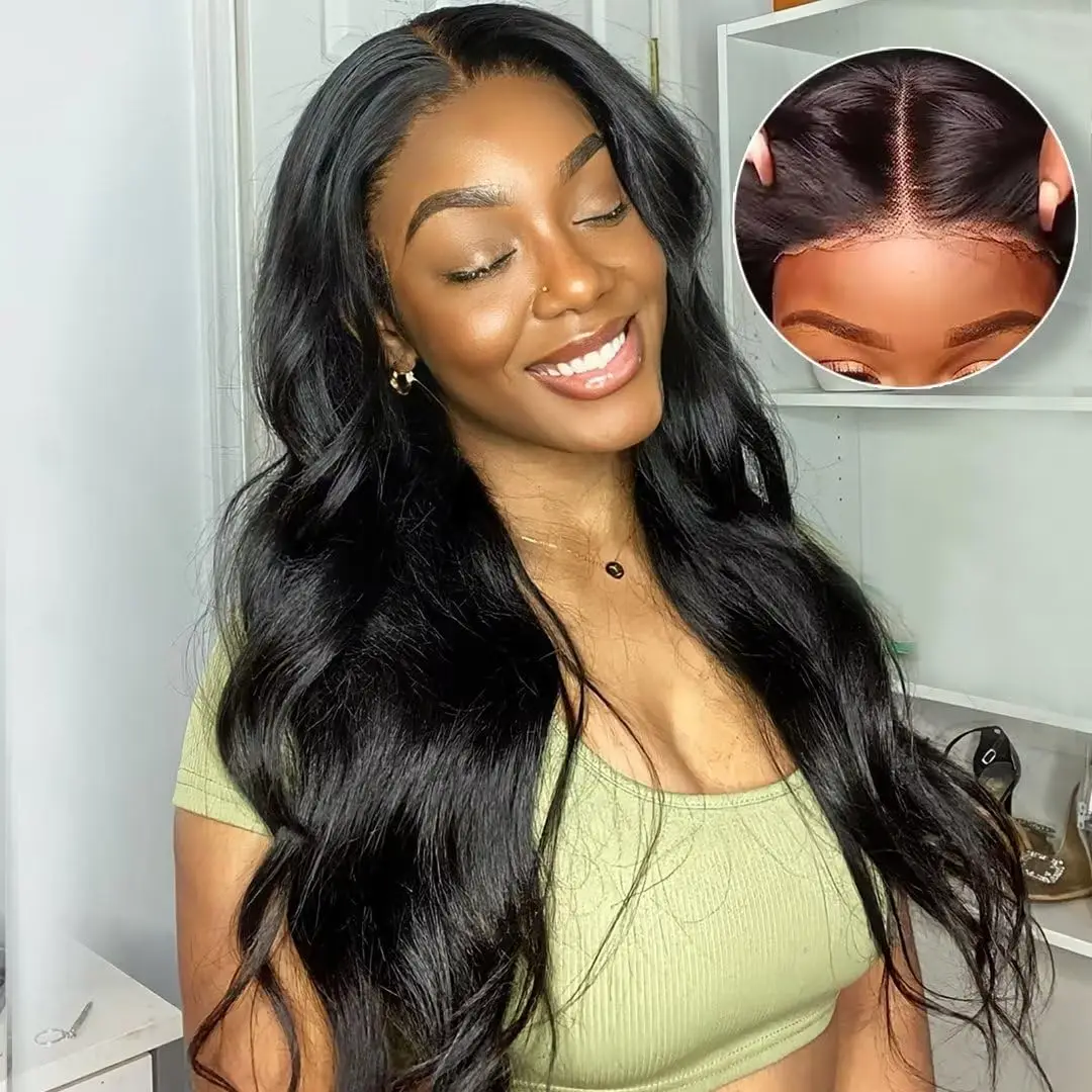 Pre Cut Lace 4x4 5x5 Closure Wigs Body Wave Glueless Wigs Human Hair Pre Plucked Loose Wave Glueless Human Hair Wig for Women