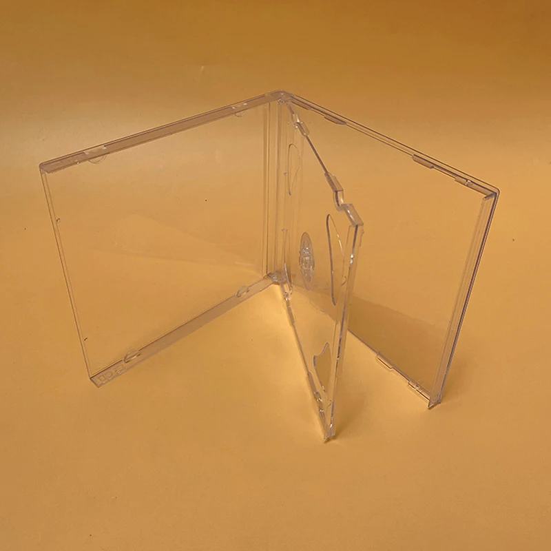 Transparent Bottom CD Box Empty CD Case PP Plastic Milky Transparent CD Case CD Case Capacity 2 Discs