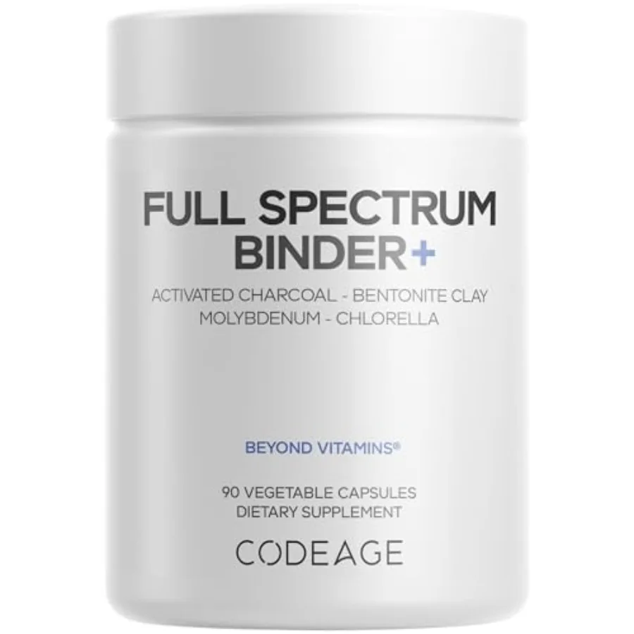 Binder + Systemic Binder Supplement - Activated Charcoal Pills Bentonite Clay Mineral Powder Fulvic and Humic Acids Molybdenum