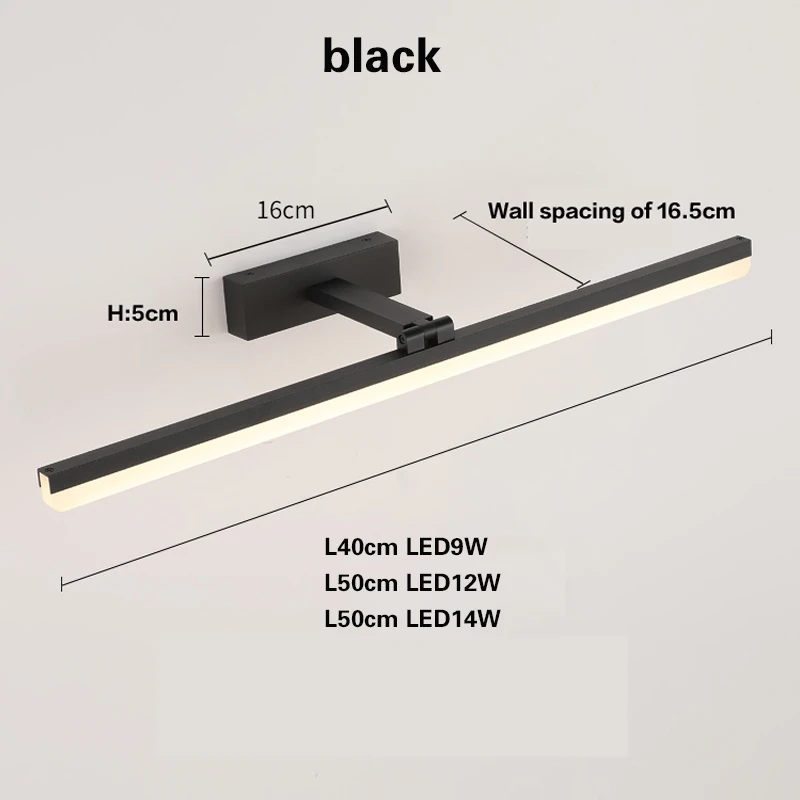 Badkamerspiegel Voorlicht Led Badkamer Wastafel Aluminium Make-Up Tafel Vochtbestendig En Anti Mist Spiegel Kast Spiegellicht