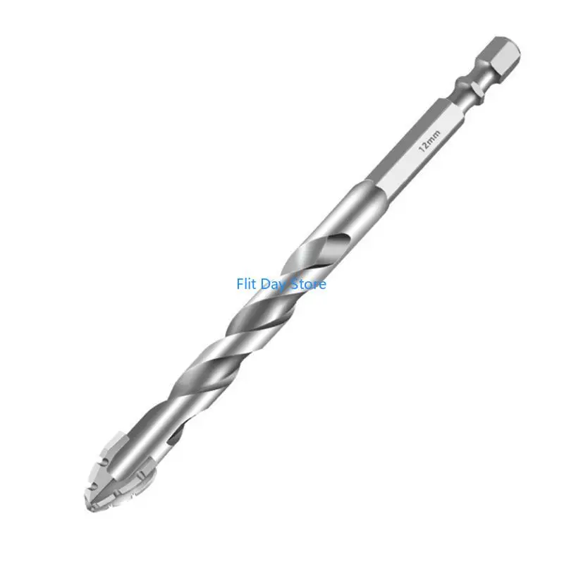 F92C 4PCS excentrische twist -boorbits met vier fluitzaag voor hout tegelsmarmeren