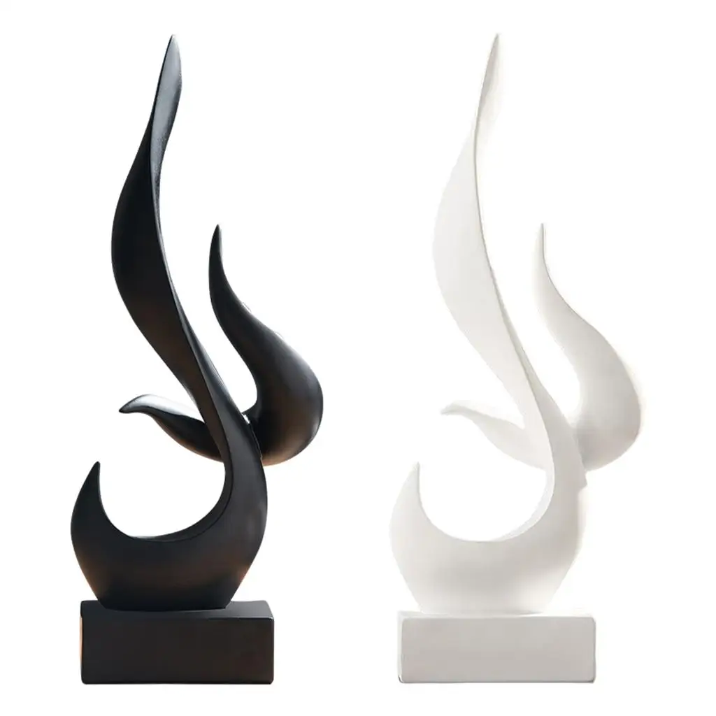 Resin Minimalist Sculpture Statue Abstract Figurines Home Decor Elegant Office Desktop Ornament Birthday Gifts Modern Figurine