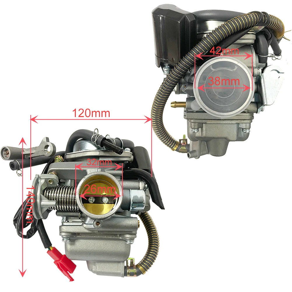 26mm Motorcycle PD26J Carburetor With Electric Choke For Honda GY6 125cc 150cc Scooter ATV 4 Stroke Pit Accessories Motocross