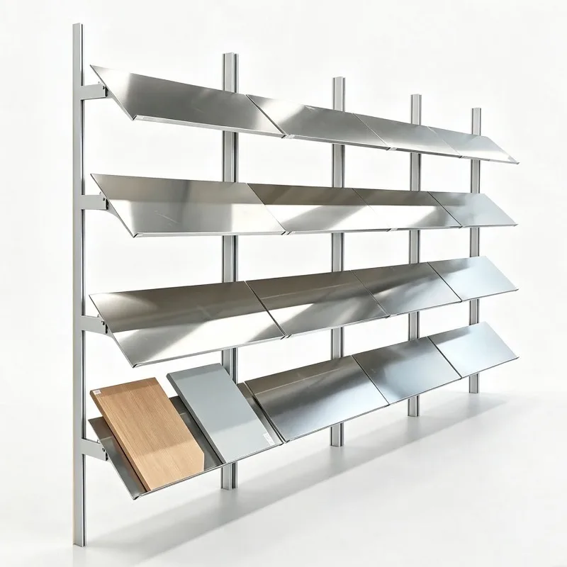 Plate color card display rack, tile stone door panel diagonal sample display rack