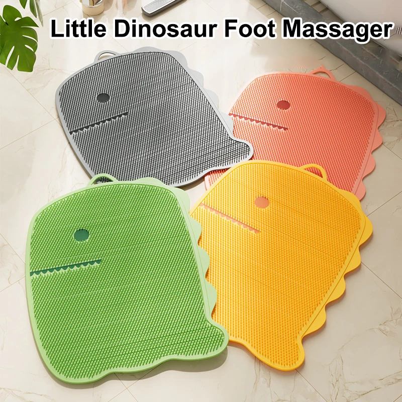 

Коврик для массажа ног Dino для акупрессуры — нескользящий коврик для ванной комнаты 3 в 1 с отшелушивающими гальками, для использования для детей и взрослых