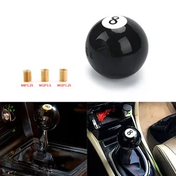 Universal Black 8 Ball Gear Knob Short Shifter Knob For mostly Car Acrylic Black 8 Ball