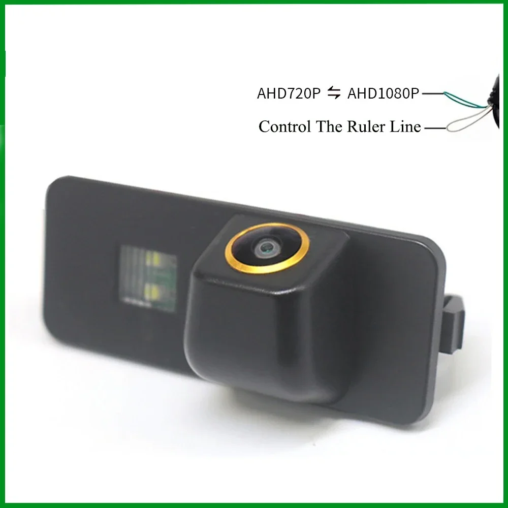 HD عين السمكة عكس الكاميرا ل Volkswagen VW Polo Hatchback 6R MK5 2010-2014 للرؤية الليلية الرؤية الخلفية احتياطية وقوف السيارات CCD #2