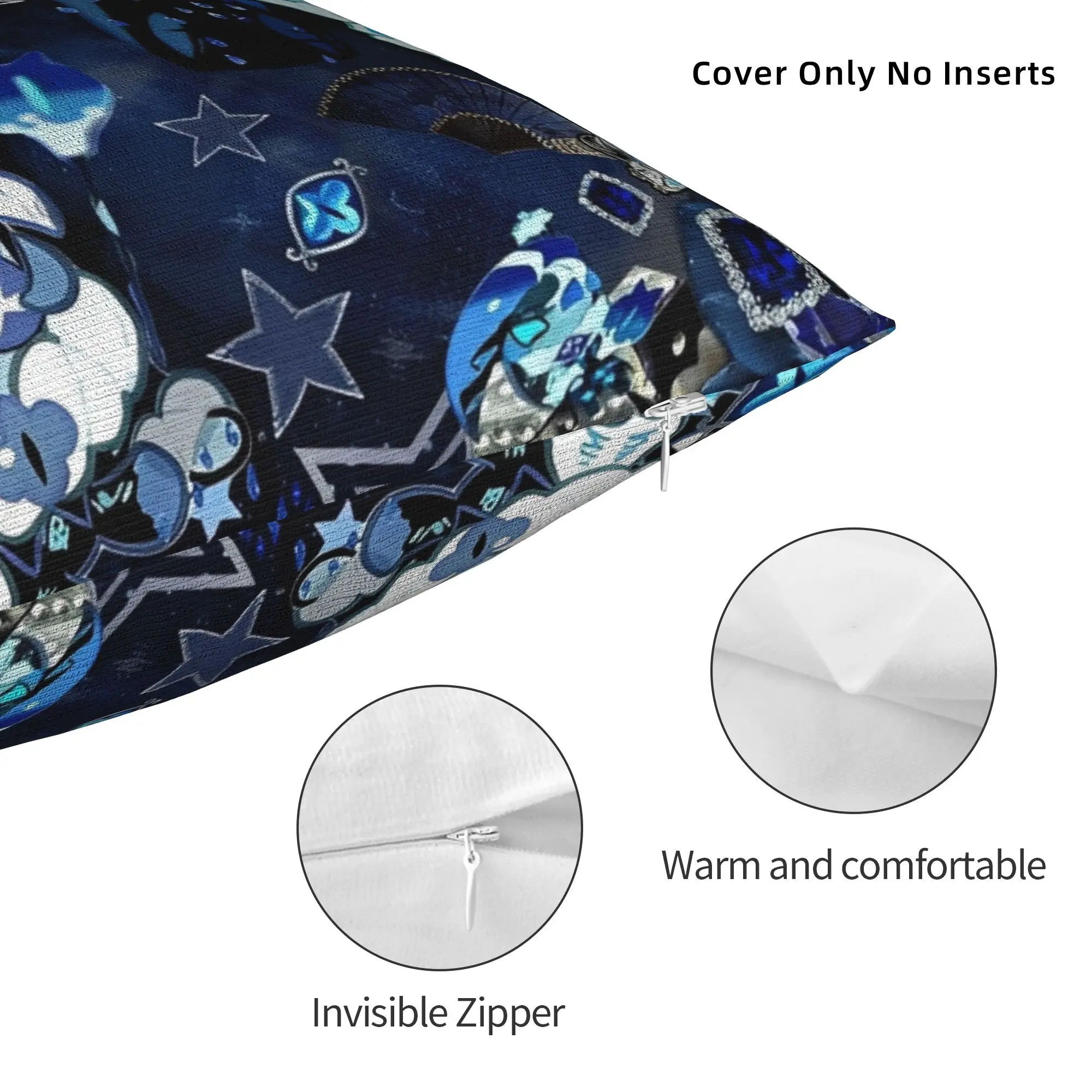 Printing Cookie Run Kingdom Shadow Milk Cookie Pillowcase Polyester Cushion Cover Decoration Throw Pillow Case Cover Home Zipper
