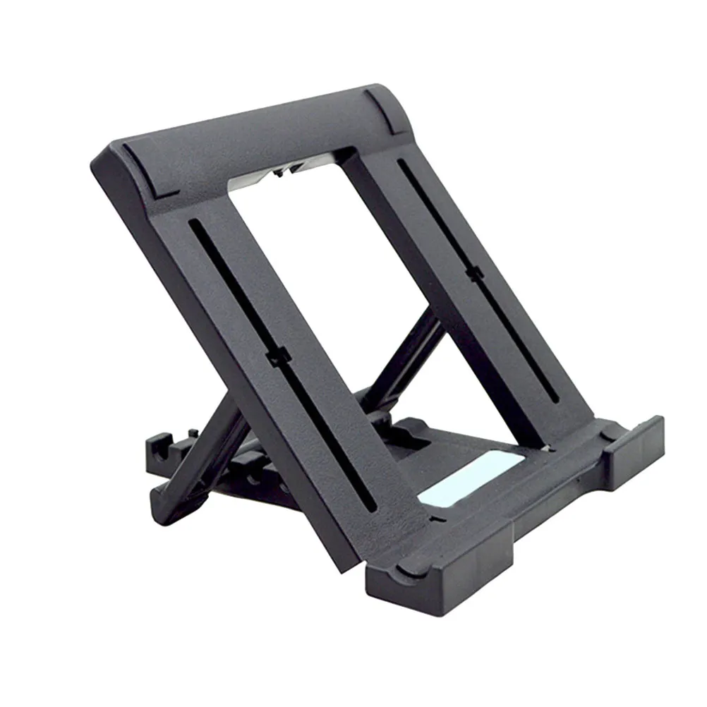 

Universal Folding Portable Mini Adjustable Tablet Holder Bracket Black Stable Stand for Horizontal Vertical Viewing Gaming