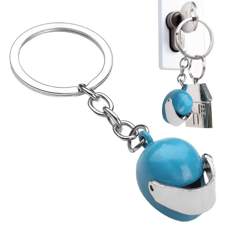 Metal Keychain Creative Helmets Keychain For Auto Decoration Pendant Motorcycle Key Holder Car Key Ring Portable Bag Pendant