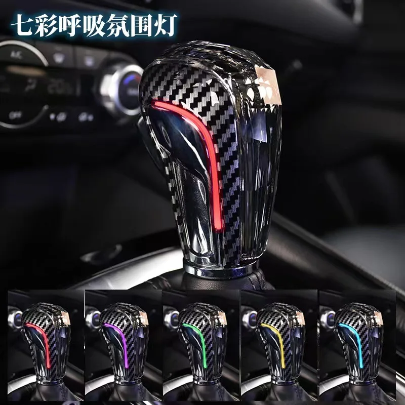 Suitable for Mazda crystal block head CX-3/5/6/8 gear head colorful luminous modified interior automotive supplies