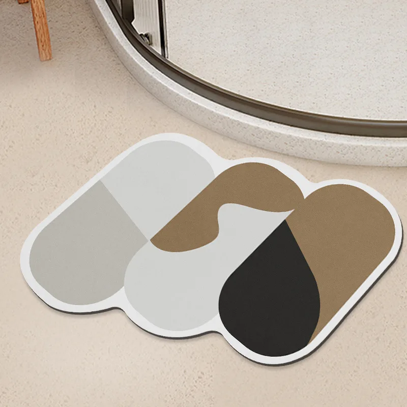 

Soft Color Diatomite Mat Quick-Drying Stain-Resistant Rug for Guest Bathroom Kid’s Room Corridor