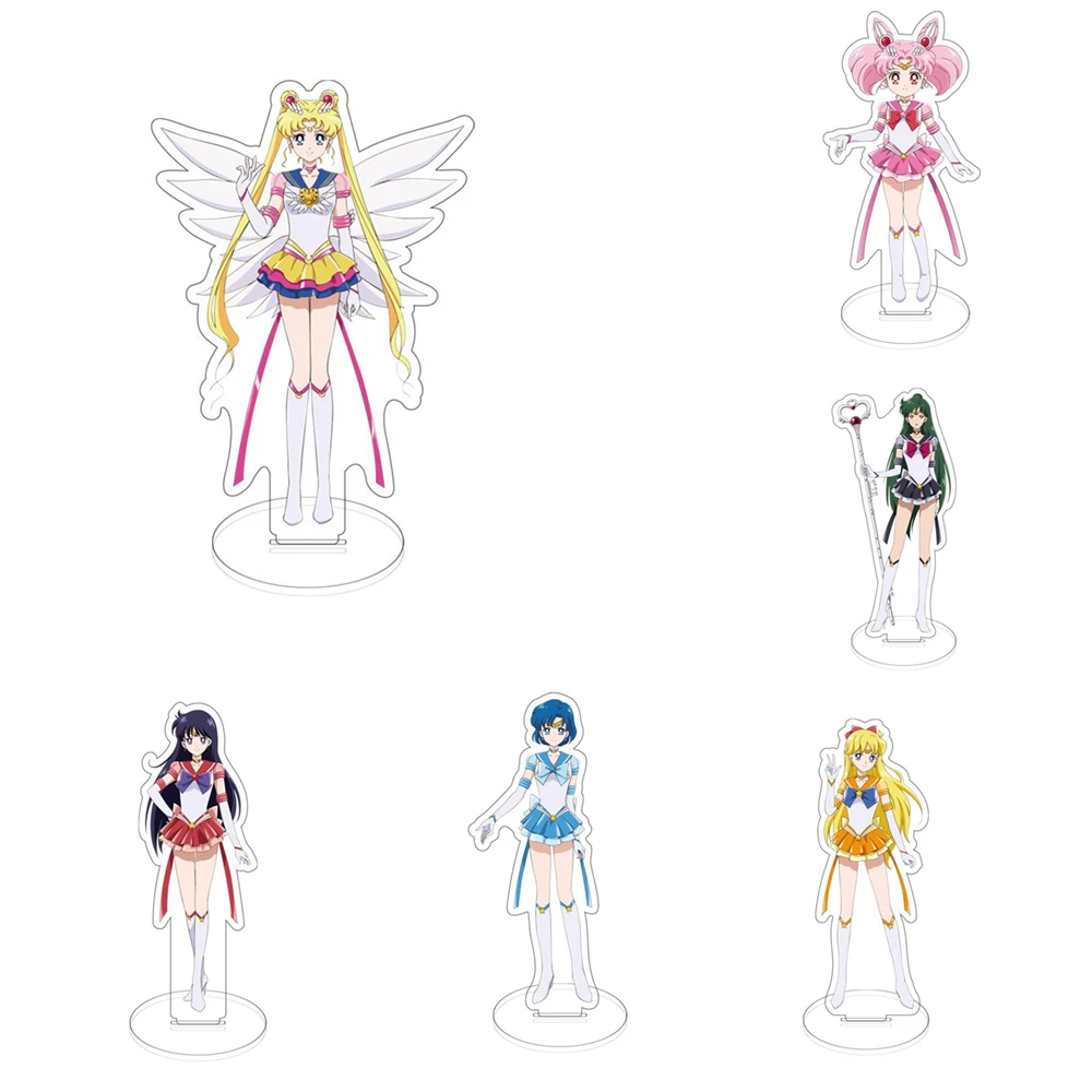 

Sailor Moon Chibiusa Anime Acrylic Cartoon Stand Model Plate Desk Decoration Friends Keychain Figure Fashion Ornaments Gift