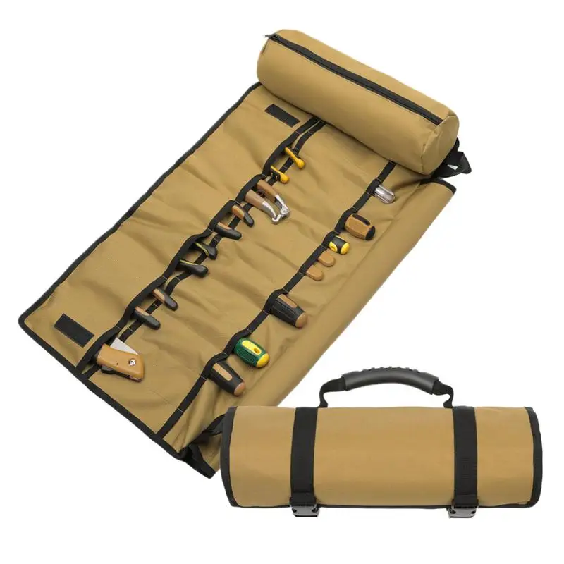 

Roll Up Tool Bag Organizer Waterproof Foldable Tool Storage Bag With Handle Thicken Carrying Pack Wear-Resistant For Hardware