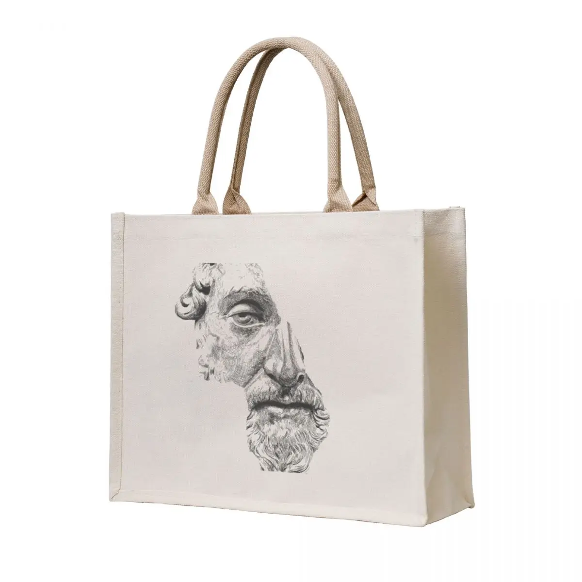 

MARCUS AURELIUS ANTONINUS AUGUSTUS / black and white Tote Bag shopper bags custom tote bag personalized tote bag Canvas