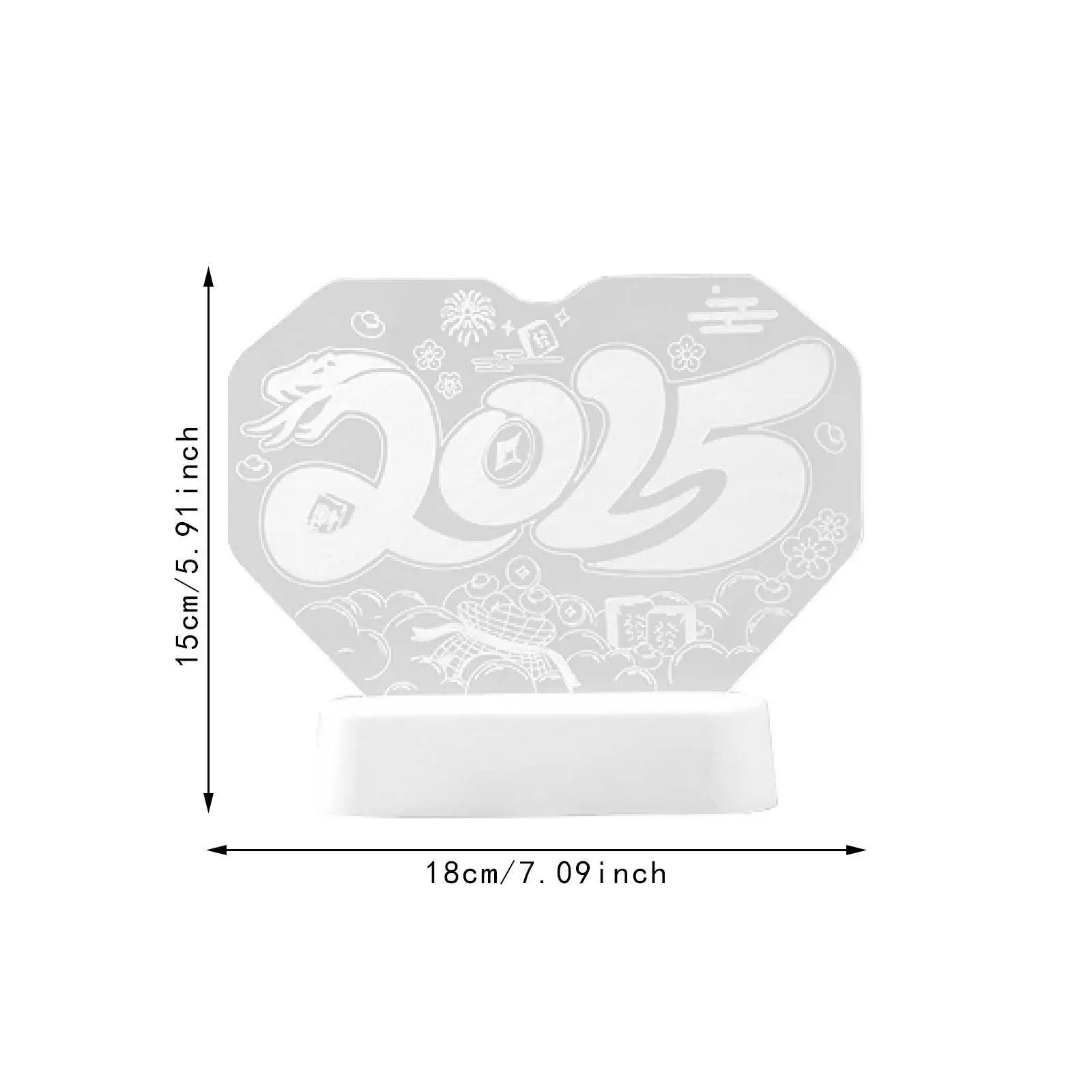 Acrylic Light Sign Ornament Colorful Night Light for Desktop Office Indoor