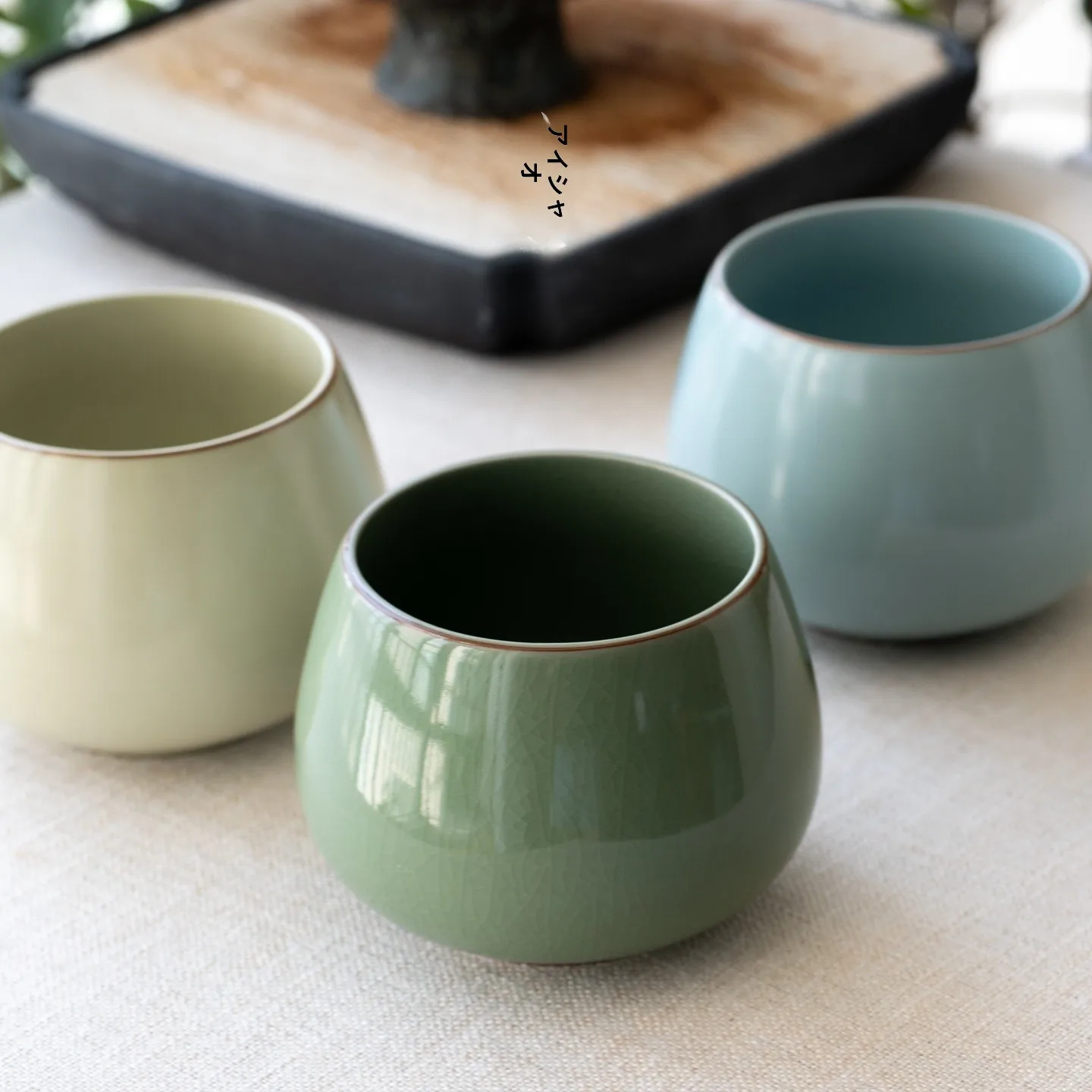 

Большой винтажный чайный поднос Wen XiaoCheng для отходов, синий цвет