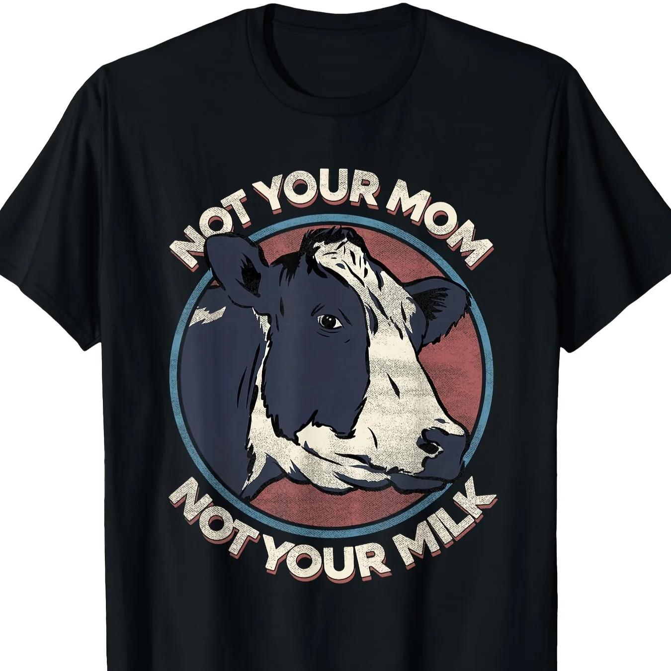 

Not Your Mom Not Your Milk - футболка с веганским посланием, массивная футболка - 180 г, 100% хлопок