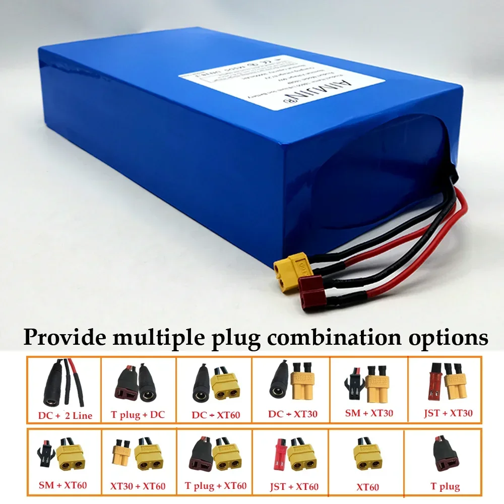 

18650 Lithium Battery Pack 60V 30000mAh 16S8P for 1000W 1500W 2000W High-power Li-ion Batteries with BMS