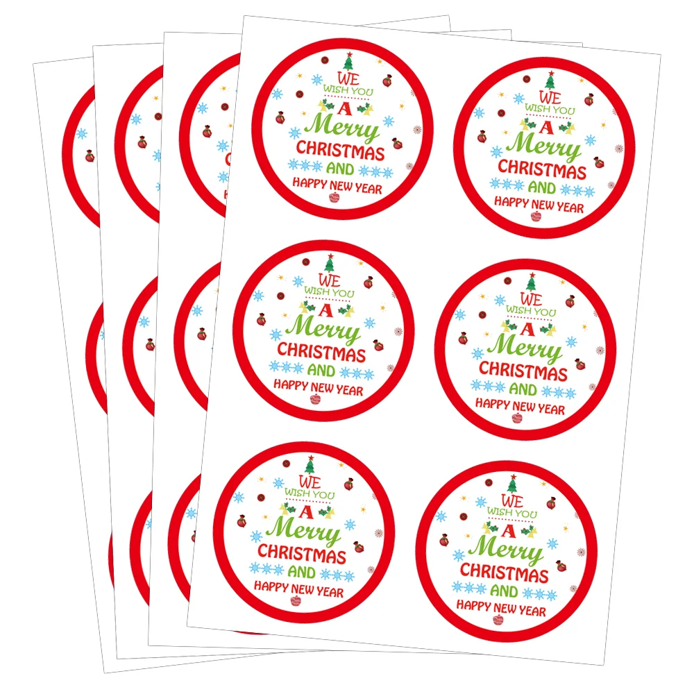 2 inch 180pcs Merry Christmas Stickers To Celebrate A happy New Year and A Merry Christmas Gift Tag Sticker Christmas Gift Labe