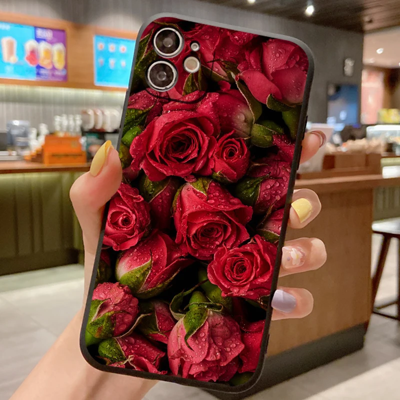 PhoneCase For Oppo Reno 5 6 7 Lite Pro Plus 5G 6Z 7Z 5F 4Z 4 3 2F 2Z Reno6 Reno7 Flower Pattern Silicone Shockproof  Cover Cases