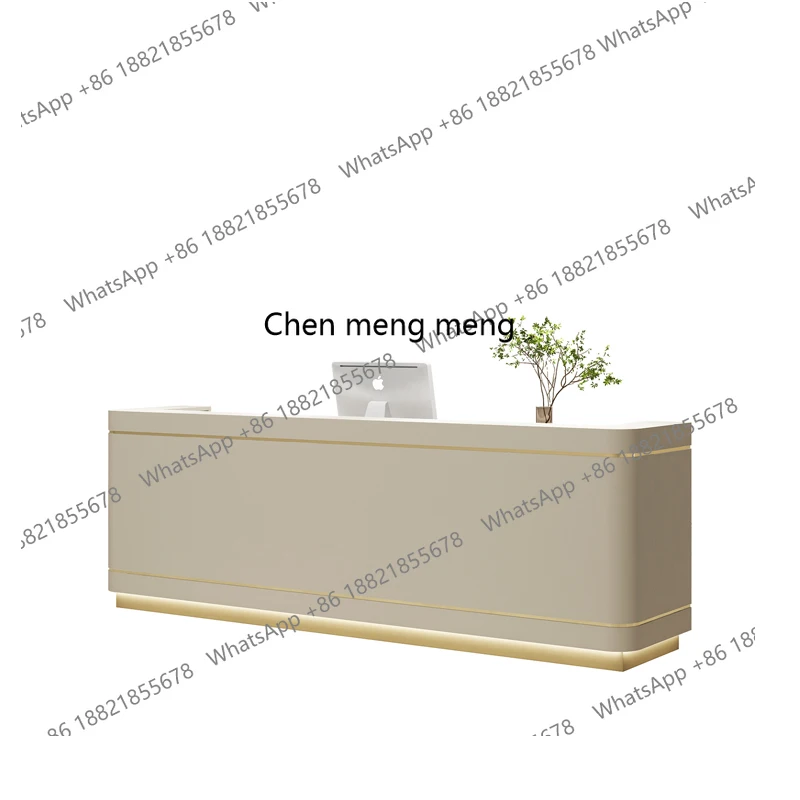 صفحة الخروج لصالونات التجميل البسيطة، مكتب الاستقبال، ملابس تصفيف الشعر، طاولة البار، طلاء الخبز، استقبال الشركة #4