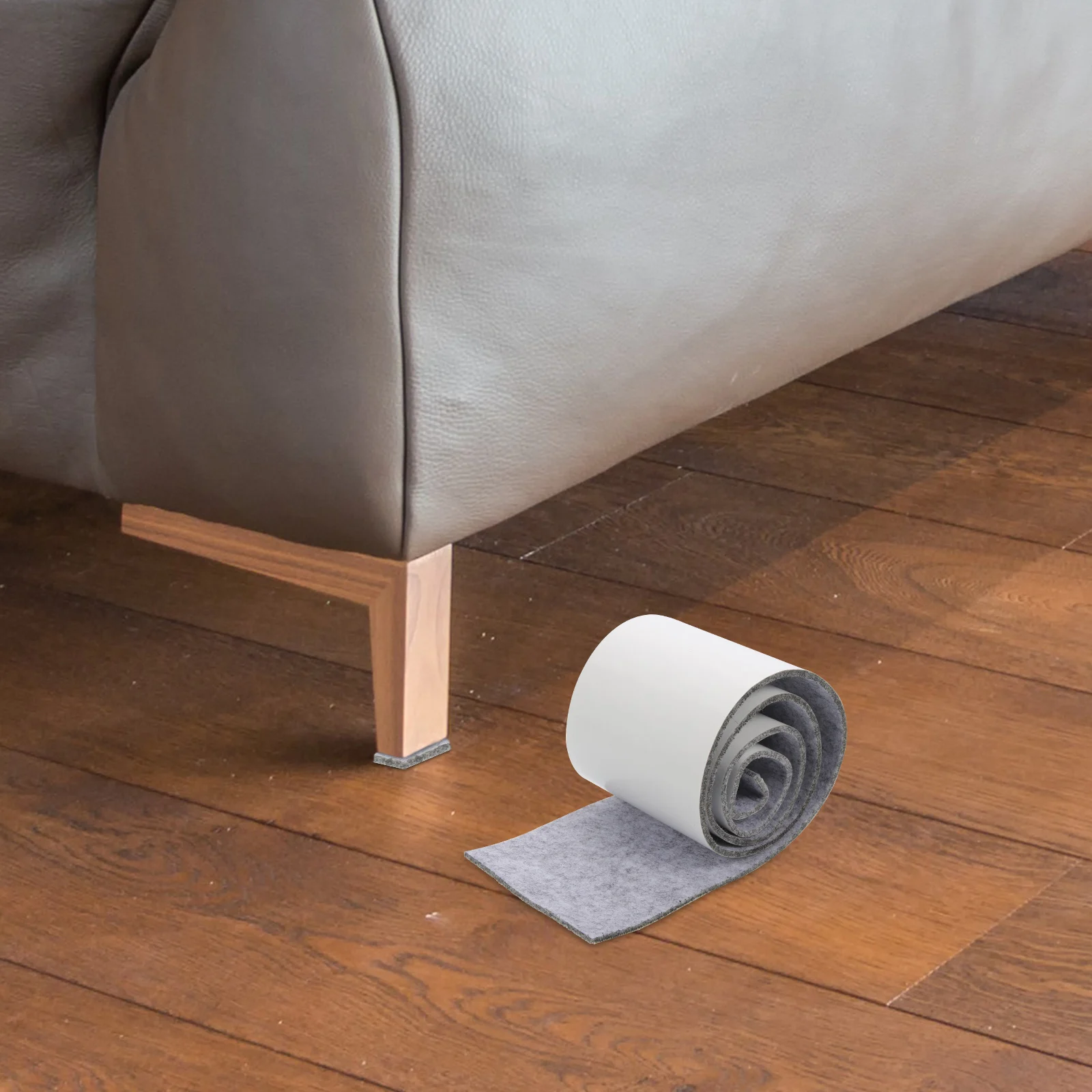 

2 Rolls Self-Adhesive Felt Pads Strips Furniture Floor Protectors Chair Table Leg Durable Premium Material Hardwood Floors Noise
