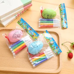 5pcs DIY Painting Easter Eggs for Children Arts Crafts Color Filling Drawing Toy Kids Birthday Party Favors Kindergarten Gifts