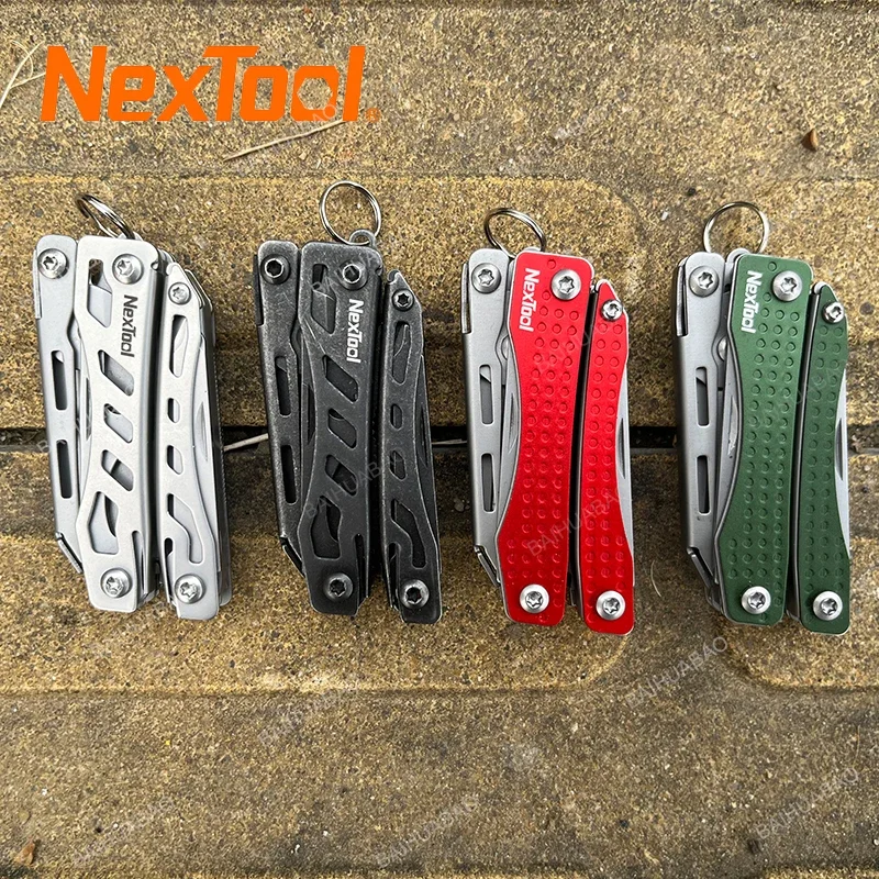 NexTool Mini Flagship Multitool 10 In 1 Multi Functional Folding EDC Hand Tool Screwdriver Mini Pliers Outdoor Red/Green