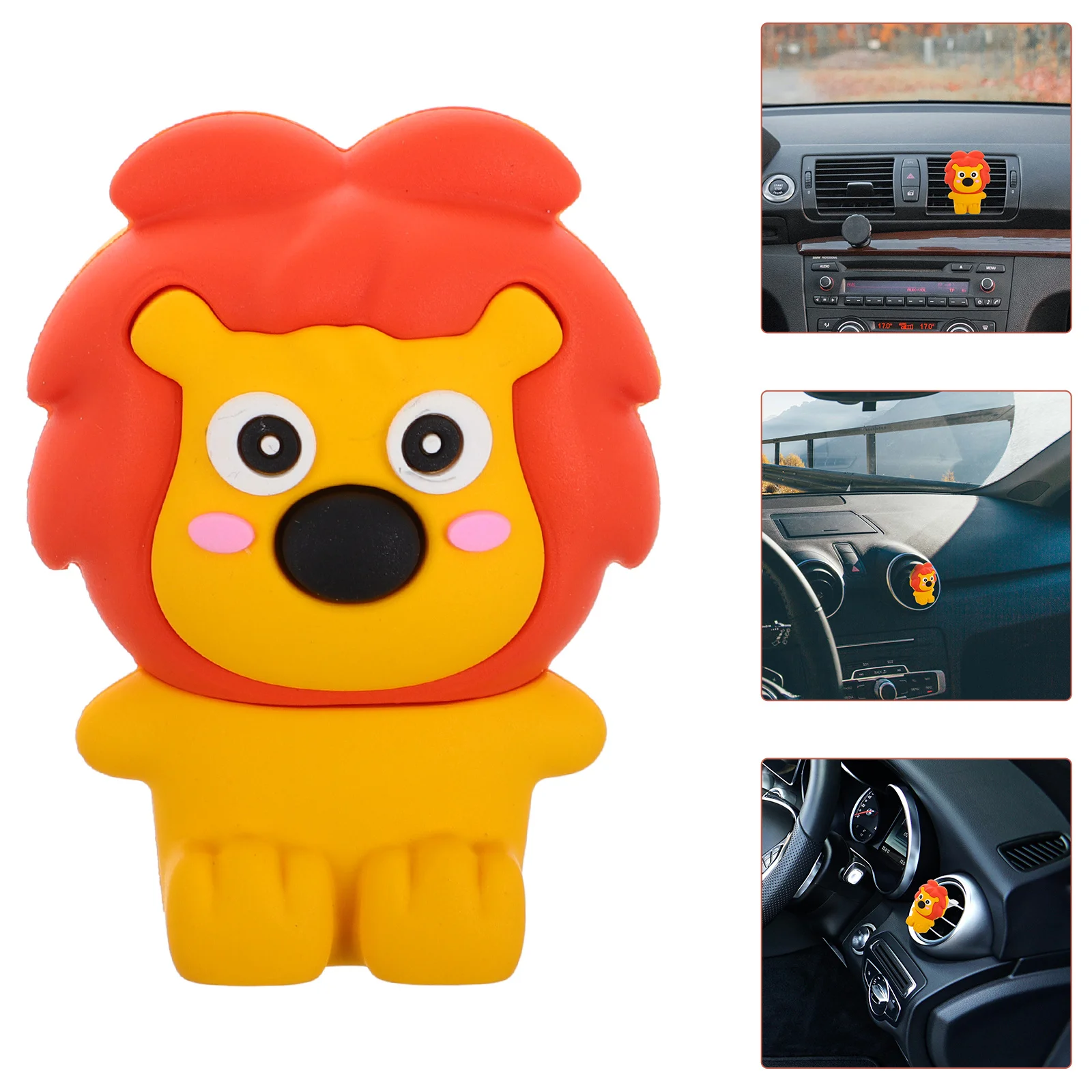 

2Pcs Creative Car Aroma Clip Plastic Lion Design for Vent Easy Install Freshener Car Interior Accessories Lion Aromatherapy Clip