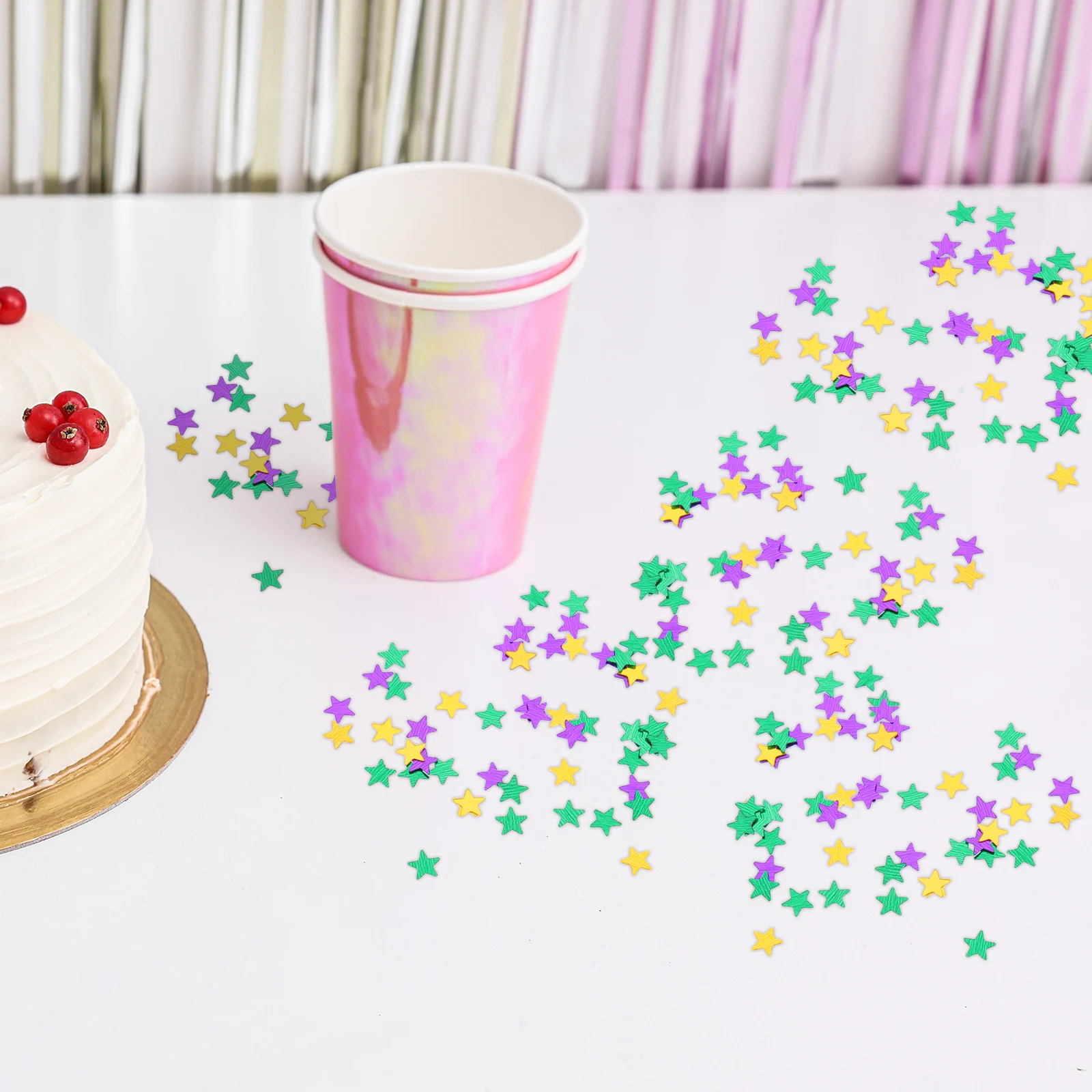 

60g Star Sequin Decoration 6mm Colorful Plastic Stars Bulk Confetti Wedding Party Scatter Glitter Balloons Packaging