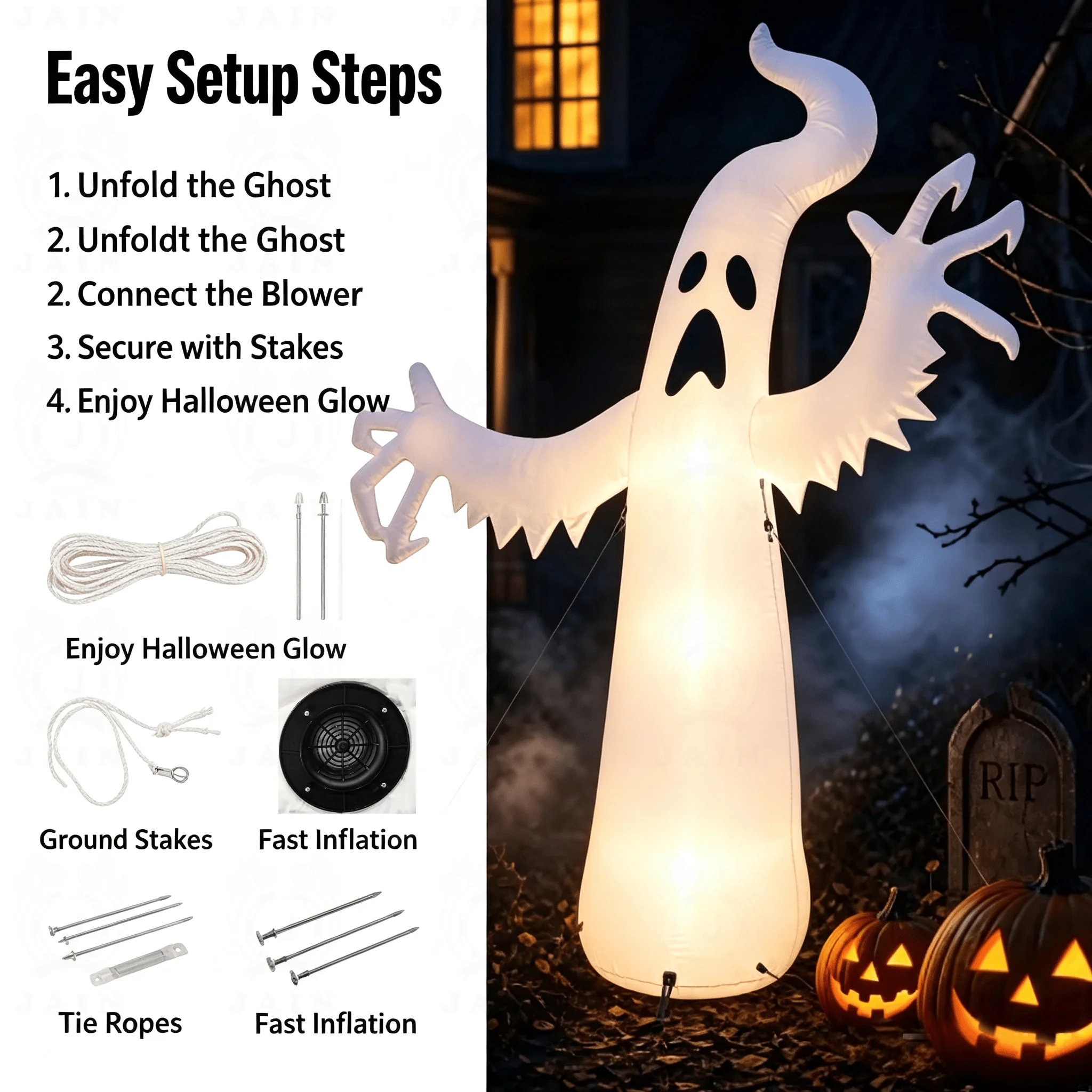 6FT Cadılar Bayramı Temalı, Ha - Lighting Decoration Stand incelemesi ve fiyatı