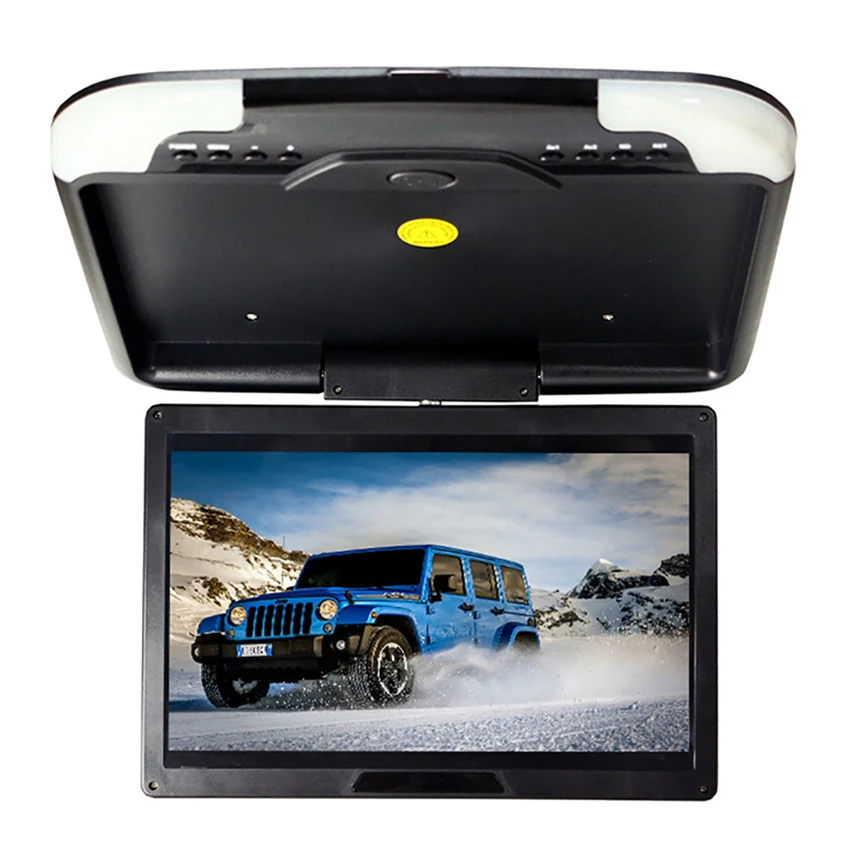 12.1 Inch Car Monitor DC12V Car Ceiling Monitors Roof Mounted Flip Down Monitor External Digital Screen With LED light