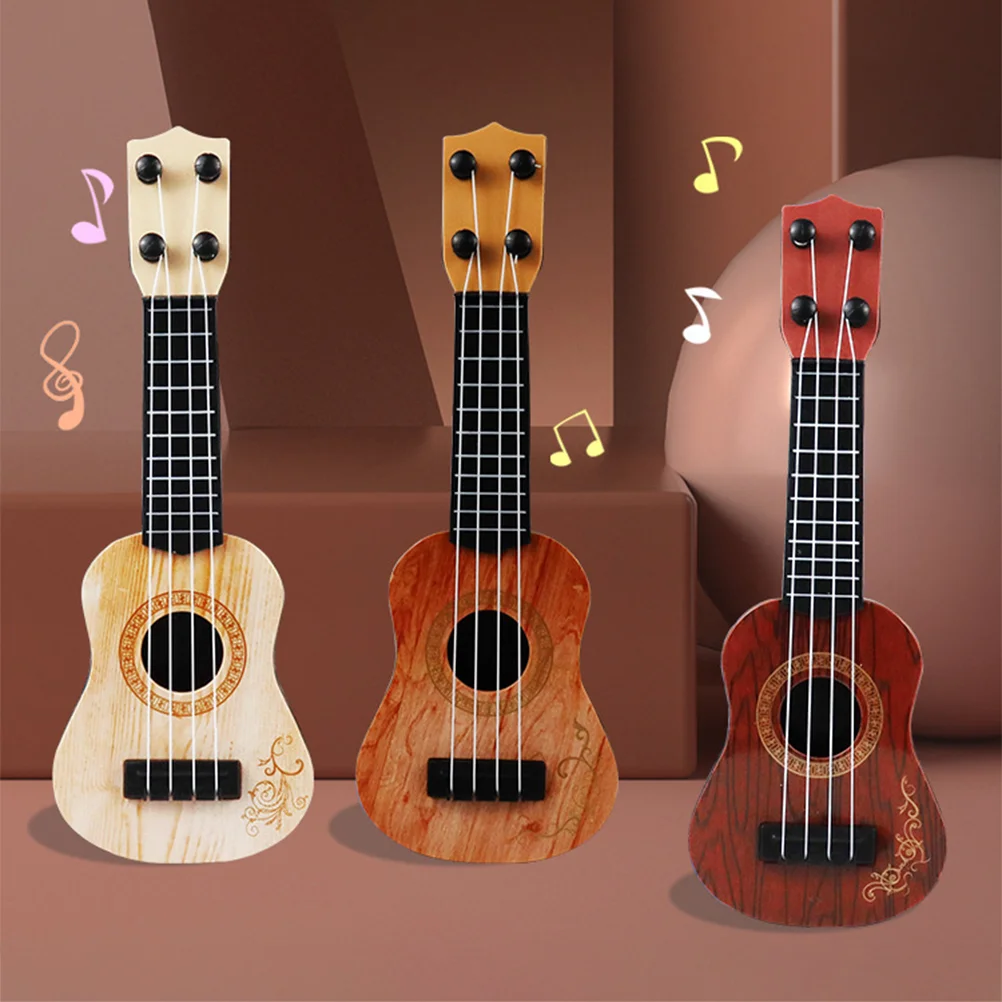 Mini Ukulele Playthings Model Toys Kids Guitar Plastic Simulation Musical Instrument