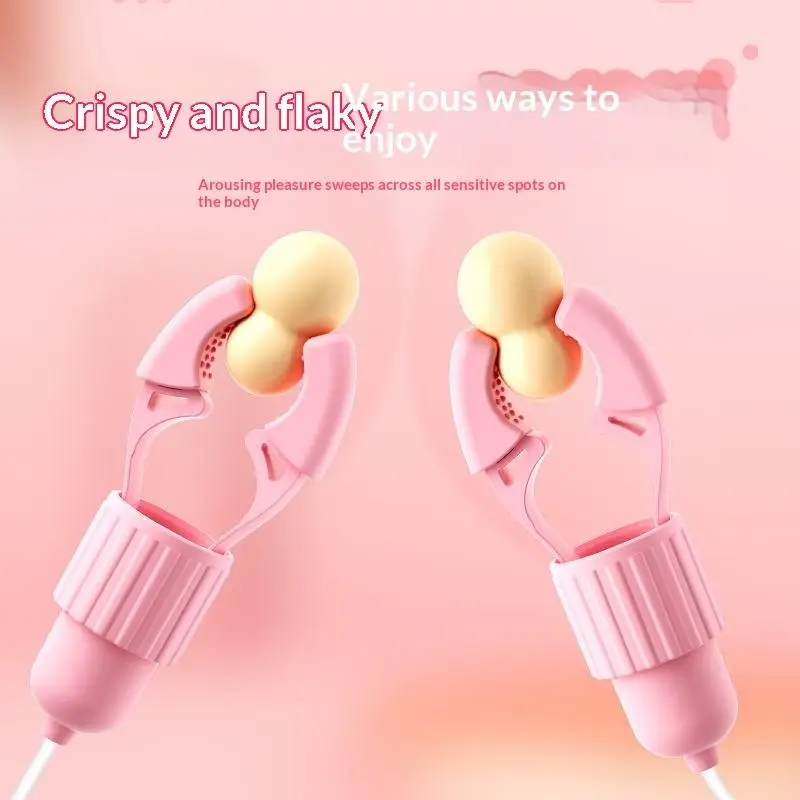 New 1/2Pcs Nipple Clamps Vibrator Women Tongue Licking Sucking Breast Massage Vibrating Toys Adults Female Masturbator Sex Toys - view 2