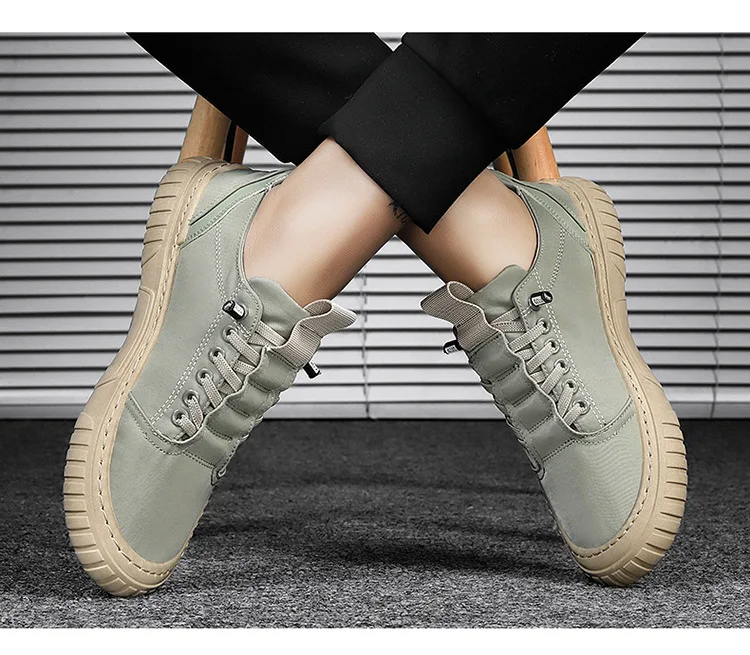 Men Casual Shoes Breathable Ice Silk Male Loafers Slip on Walking Flats Vulcanized Footwear Comfortable Running Driving Sneakers